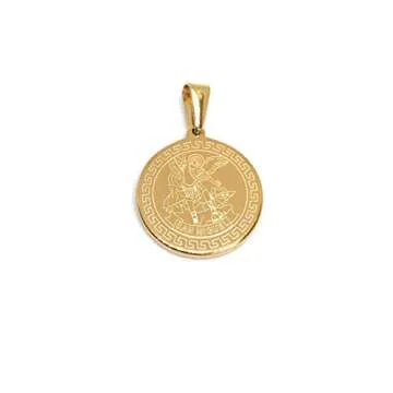 Saint Michael Archangel Necklace - 18K Gold Plated Pendant