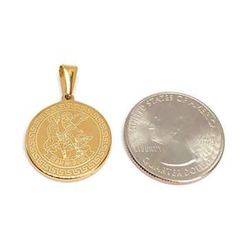 Saint Michael Archangel Necklace - 18K Gold Plated Pendant