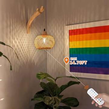 Frideko Rechargeable Battery Wall Sconces with Remote