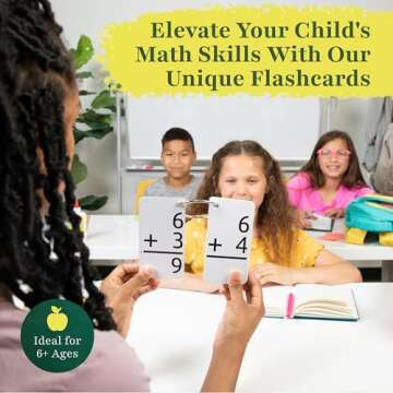 Star Right Education Addition Flash Cards, 0-12 (All Facts, 169 Cards) with 2 Rings - Addition Flashcards