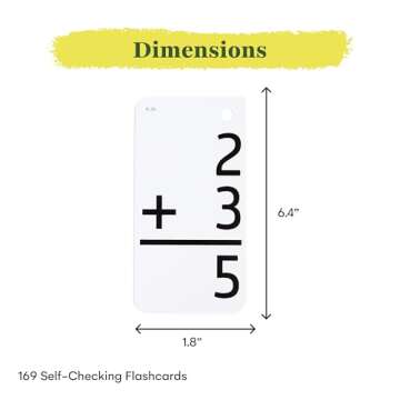 Star Right Education Addition Flash Cards, 0-12 (All Facts, 169 Cards) with 2 Rings - Addition Flashcards