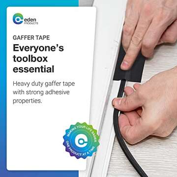 EdenProducts Professional Grade Gaffers Tape - Strong, No Residue, Multipurpose