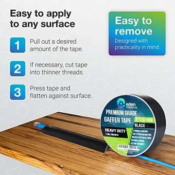 EdenProducts Gaffers Tape for Strong Adhesion and No Residue