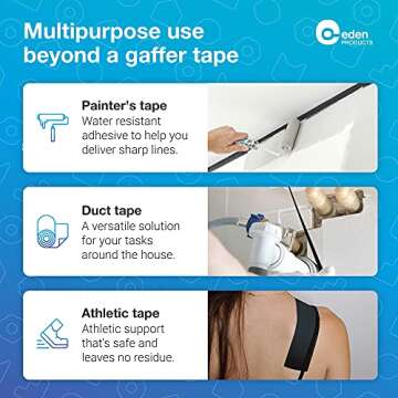 EdenProducts Gaffers Tape for Strong Adhesion and No Residue