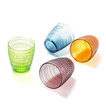 Buy TIMEFOTO Vintage Drinking Glasses Set for Home