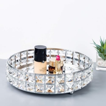 Feyarl Sparkly Crystal Perfume Vanity Makeup Tray