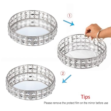 Feyarl Sparkly Crystal Perfume Vanity Makeup Tray