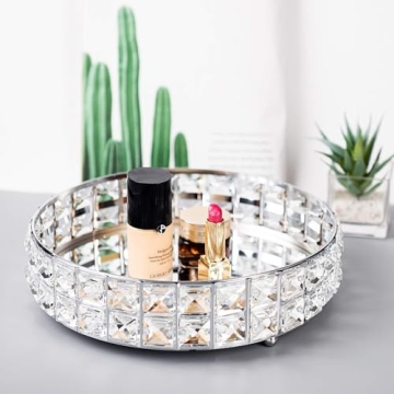 Feyarl Sparkly Crystal Perfume Vanity Makeup Tray