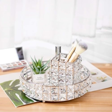 Feyarl Sparkly Crystal Perfume Vanity Makeup Tray