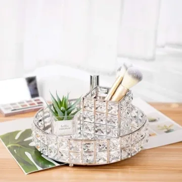 Feyarl Sparkly Crystal Perfume Vanity Makeup Tray