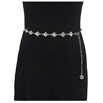 Glamorstar Rhinestone Chain Belt - Stylish Accessory for Women