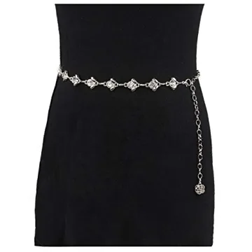 Glamorstar Rhinestone Chain Belt - Stylish Accessory for Women