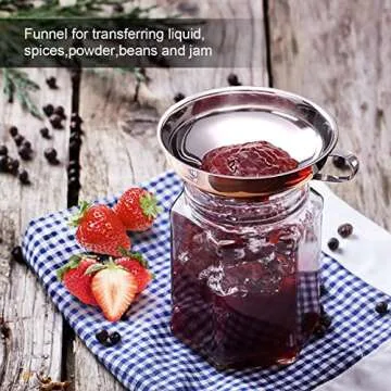 AIEVE Canning Funnel, 2 Pack Canning Supplies for Wide and Regular Mason Jars, Stainless Steel Jar Funnels for Kitchen Use Progressive Glass Canning Supplies Kit to Transfer Dry and Wet Ingredients…