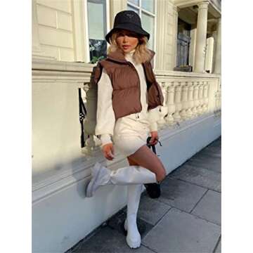 Stylish Zempertoopa Women’s Crop Puffer Vest for Winter