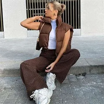 Stylish Zempertoopa Women’s Crop Puffer Vest for Winter