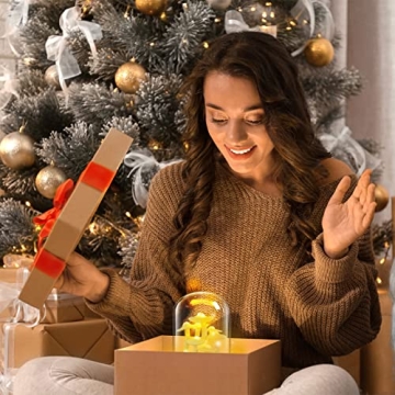 Mushroom LED Night Light in Glass Dome for Decor