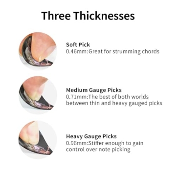 Byxhuc 6-600 Pcs Custom Guitar Picks Double Sided, Personalized Guitar Picks, 0.46mm-0.71mm-0.96mm E...