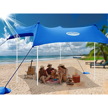 UMARDOO Family Beach Tent Canopy Sun Shade Portable 10×10FT with UPF 50+