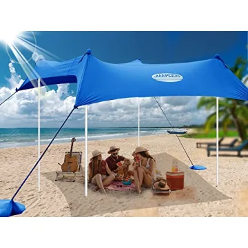 UMARDOO Family Beach Tent Canopy Sun Shade Portable 10×10FT with UPF 50+