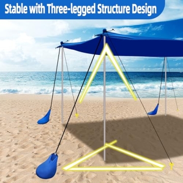 UMARDOO Portable 10x10FT Beach Shade Canopy for Family