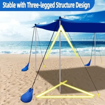 UMARDOO Portable 10x10FT Beach Shade Canopy for Family