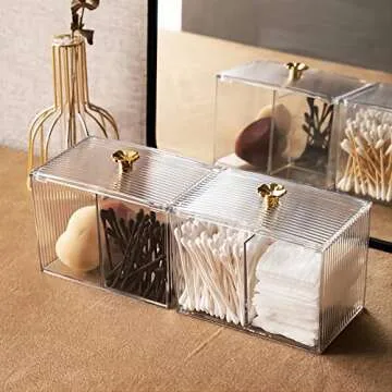 DASITON Acrylic Qtip Holder for Elegant Organization