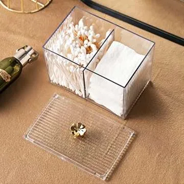 DASITON Acrylic Qtip Holder for Elegant Organization