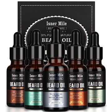 ISNER MILE 5-Pack Beard Oil Set for Ultimate Beard Grooming