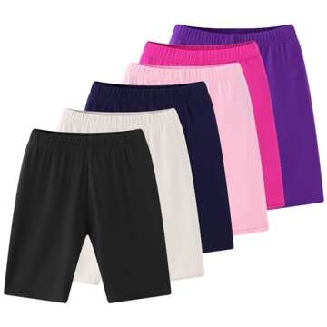 Girls Dance Yoga Shorts Spandex Kids Volleyball Bike Athletic Shorts Girls Compression Shorts for Gy...