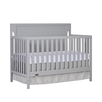 Dream On Me Cape Cod 5-In-1 Convertible Crib - Eco-Friendly Design in Pebble Grey