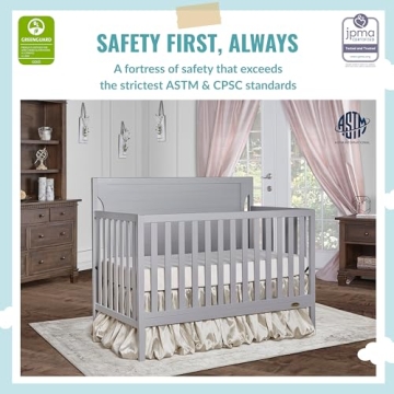 Cape Cod 5-in-1 Convertible Crib in Beautiful Pebble Grey