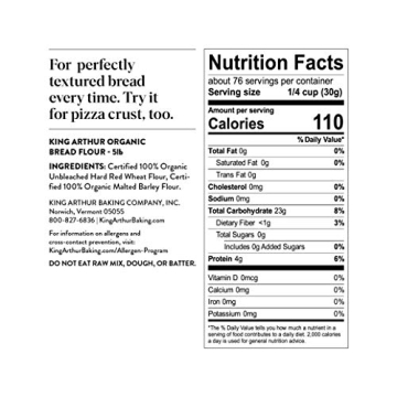 King Arthur Organic Bread Flour - High Protein for Artisan Baking