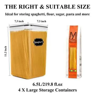 Extra Large Airtight Food Storage Containers Set 4