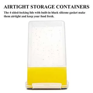 Extra Large Airtight Food Storage Containers Set 4