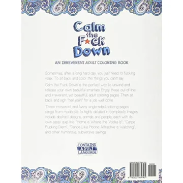 Calm the F*ck Down Irreverent Adult Coloring Book