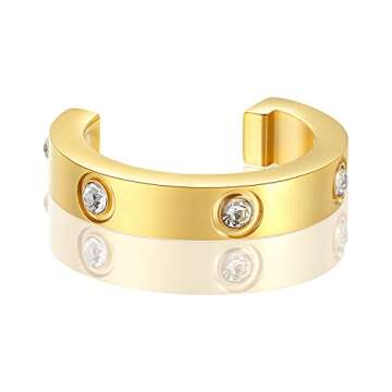 MDRONEY Love Hoop Earrings Friendship Jewelry Gifts for Women Teen Girls Stainless Steel Dainty Huggie Earrings Stud with Cubic Zirconia Stones Present for Her, Gold and Silver Available