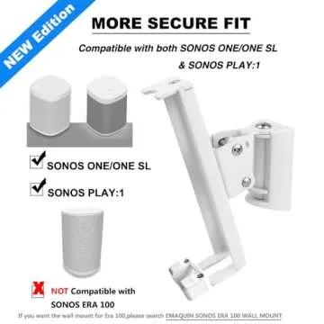 EMAQUIN Wall Mount for SONOS ONE/ONE SL/PLAY 1