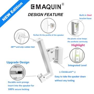EMAQUIN Wall Mount for SONOS ONE/ONE SL/PLAY 1