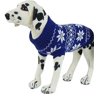 Bolbove Pet Snowflake Sweater for Small Dogs & Cats