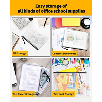 SUNEE Plastic Mesh Zipper Pouches - Versatile Organizing Solution