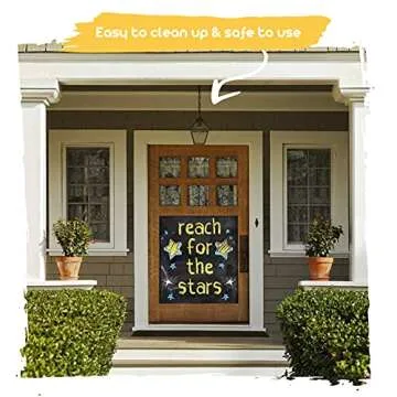 Penguin Art Supplies Fine Tip Liquid Chalk Marker (Set of 8, 3mm) - Dry Erase Markers for Whiteboard, Windows, Ceramics, Plastic, Glass, Car Decorations, Art Supplies + Added 24 Chalk Stickers