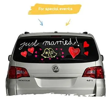 Penguin Art Supplies Fine Tip Liquid Chalk Marker (Set of 8, 3mm) - Dry Erase Markers for Whiteboard, Windows, Ceramics, Plastic, Glass, Car Decorations, Art Supplies + Added 24 Chalk Stickers