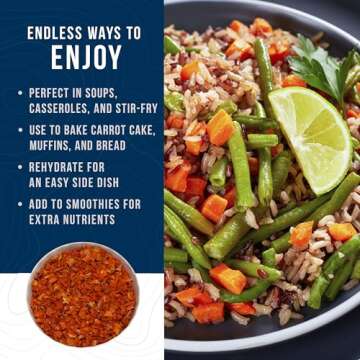 Augason Farms Dehydrated Diced Carrots, 216 Servings