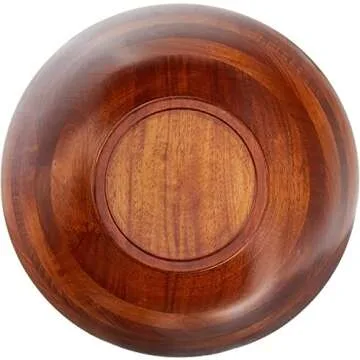 Lipper International Beechwood Cherry Finished Footed Serving Bowl for Fruits or Salads, Large, 13.75" Diameter x 5" Height, Single Bowl,216.41 fluid ounce