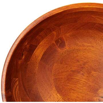 Lipper International Beechwood Cherry Finished Footed Serving Bowl for Fruits or Salads, Large, 13.75" Diameter x 5" Height, Single Bowl,216.41 fluid ounce