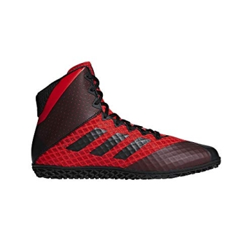 adidas Men's Mat Wizard 4 Wrestling Shoe, Red/Black/Red, 9.5