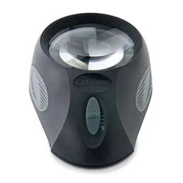 Carson LumiLoupe Ultra 5x LED Lighted Stand Loupe Magnifier with 3 Brightness Settings (LL-88)