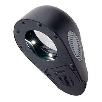 Carson LumiLoupe Ultra 5x LED Lighted Stand Loupe Magnifier with 3 Brightness Settings (LL-88)