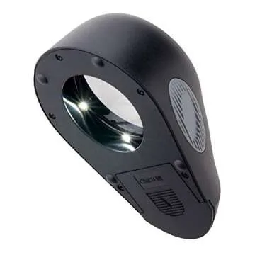 Carson LumiLoupe Ultra 5x LED Lighted Stand Loupe Magnifier with 3 Brightness Settings (LL-88)
