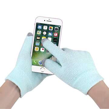 Moisturizing Spa Gloves and Socks Set Gel Gloves and Socks Heal Eczema Cracked Dry Skin for Repair Treatment Touch Screen Gift for Women